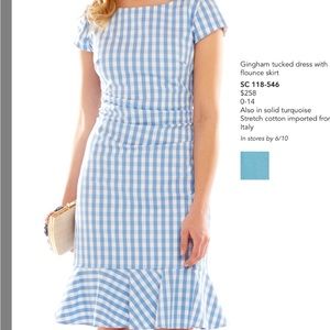 Sarah Campbell Gingham Dress -new -xs